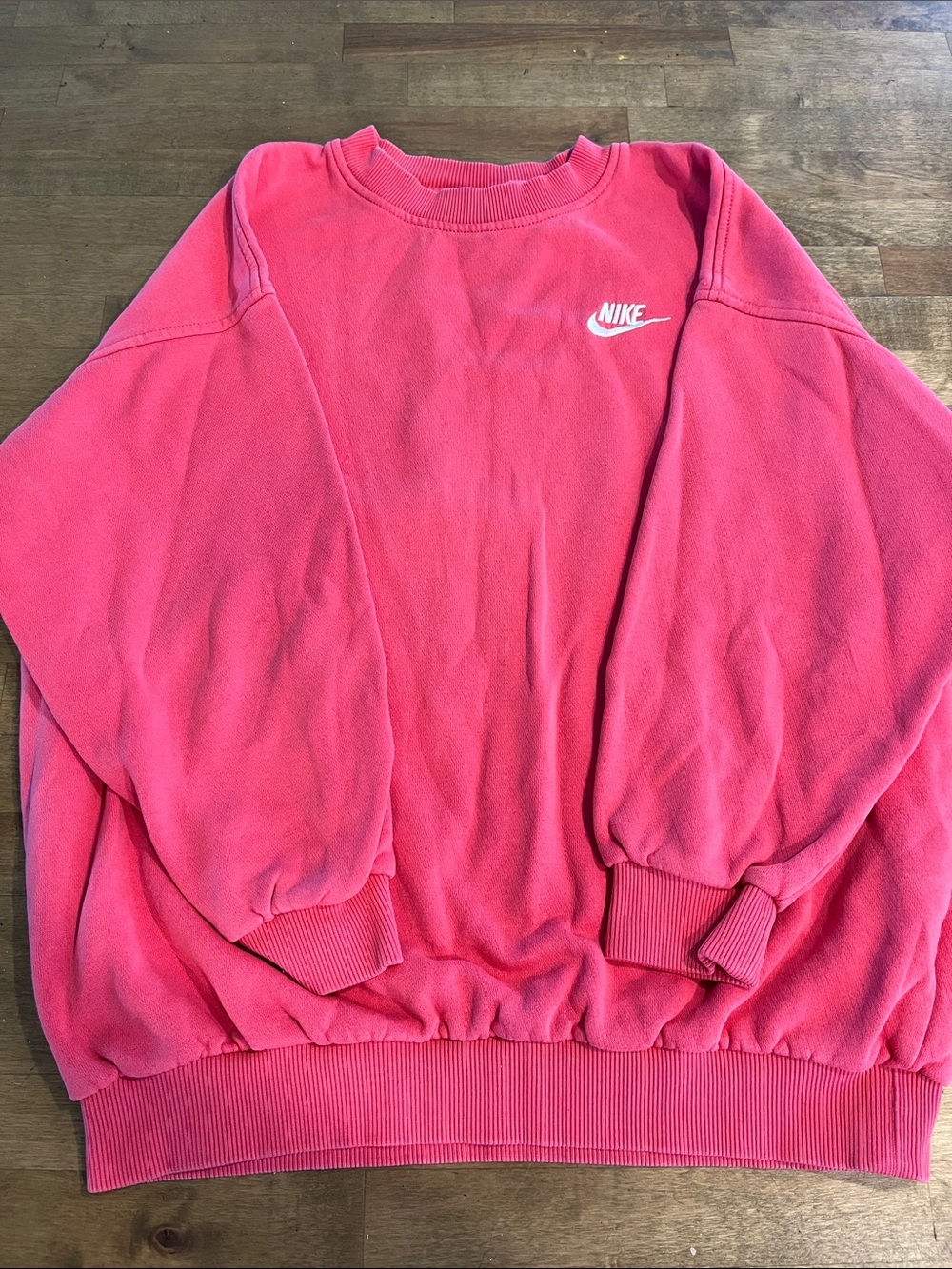 Nike kid’s Hot Pink Pullover Sweatshirt with White Logo